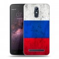 Дизайнерский силиконовый чехол для Homtom HT17 Российский флаг