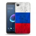 Дизайнерский пластиковый чехол для HTC Desire 12 Российский флаг