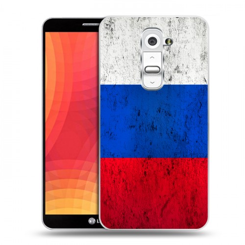Дизайнерский силиконовый чехол для LG Optimus G2 Российский флаг