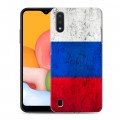 Дизайнерский силиконовый чехол для Samsung Galaxy M01 Российский флаг