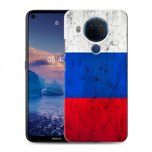 Дизайнерский силиконовый чехол для Nokia 5.4 Российский флаг