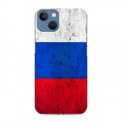 Дизайнерский силиконовый чехол для Iphone 13 Российский флаг
