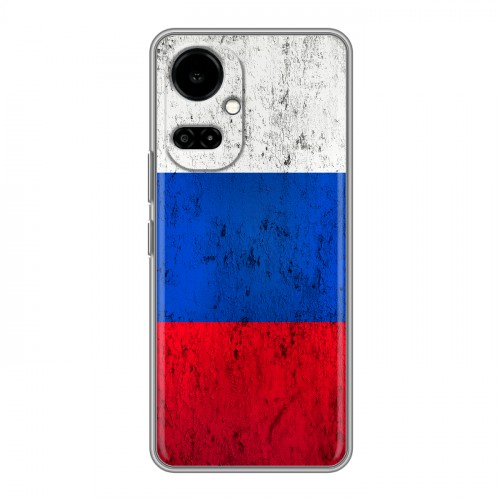 Дизайнерский пластиковый чехол для Tecno Camon 19 Российский флаг