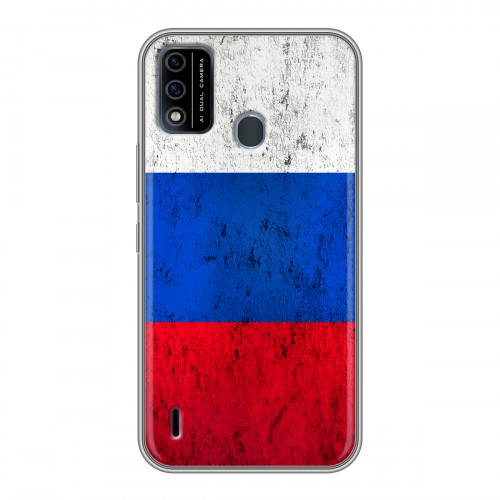 Дизайнерский силиконовый чехол для Itel A48 Российский флаг