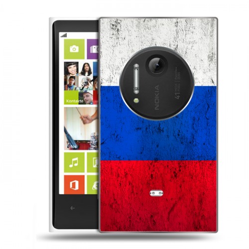 Дизайнерский силиконовый чехол для Nokia Lumia 1020 Российский флаг