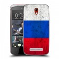 Дизайнерский пластиковый чехол для HTC Desire 500 Российский флаг