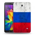 Дизайнерский силиконовый чехол для Samsung GALAXY Tab 4 7.0 Российский флаг