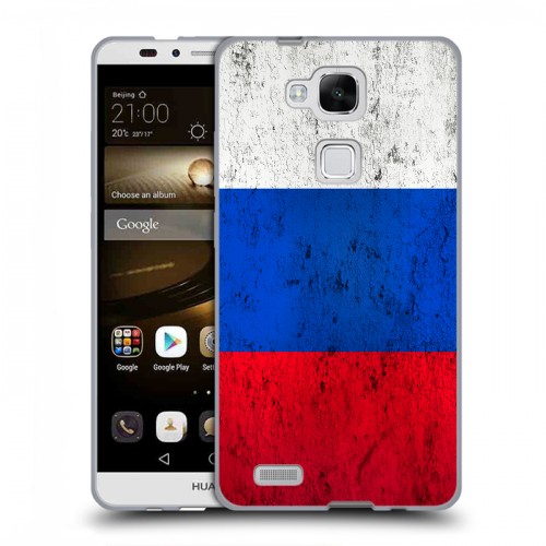 Дизайнерский силиконовый чехол для Huawei Ascend Mate 7 Российский флаг