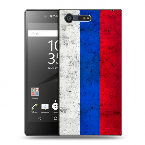 Дизайнерский пластиковый чехол для Sony Xperia X Compact Российский флаг