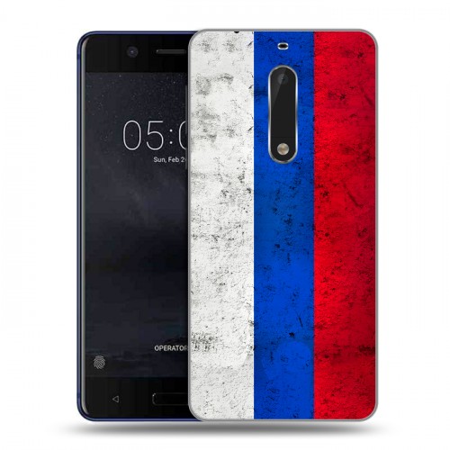 Дизайнерский пластиковый чехол для Nokia 5 Российский флаг