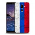 Дизайнерский пластиковый чехол для Nokia 7 Plus Российский флаг