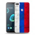 Дизайнерский пластиковый чехол для HTC Desire 12 Plus Российский флаг