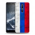 Дизайнерский пластиковый чехол для Nokia 5.1 Российский флаг