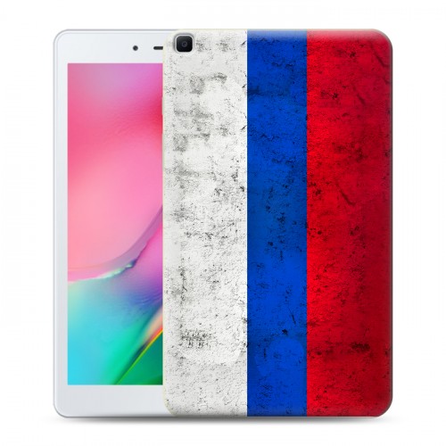 Дизайнерский силиконовый чехол для Samsung Galaxy Tab A 8.0 (2019) Российский флаг