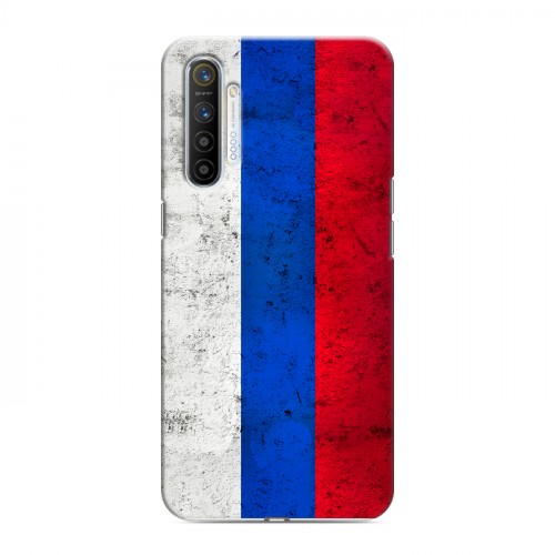 Дизайнерский силиконовый с усиленными углами чехол для Realme XT Российский флаг