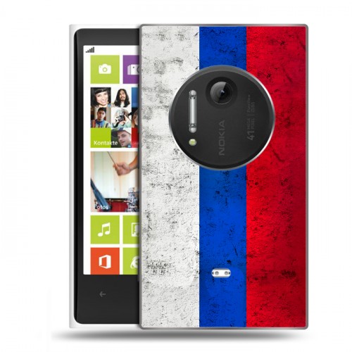 Дизайнерский силиконовый чехол для Nokia Lumia 1020 Российский флаг