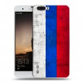 Дизайнерский пластиковый чехол для Huawei Honor 6 Plus Российский флаг