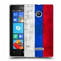 Дизайнерский пластиковый чехол для Microsoft Lumia 435 Российский флаг