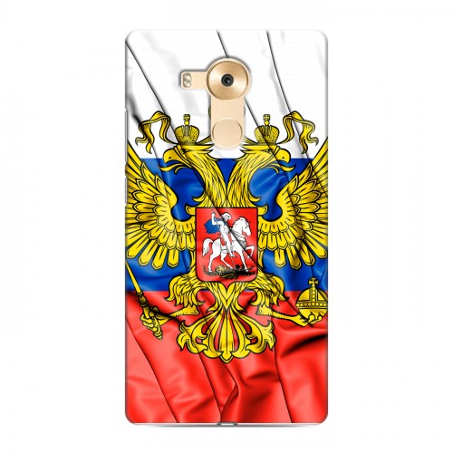 Дизайнерский пластиковый чехол для Huawei Mate 8 Российский флаг