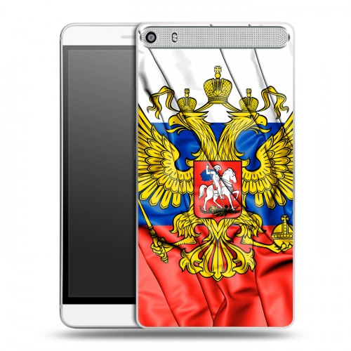 Дизайнерский пластиковый чехол для Lenovo Phab Plus Российский флаг