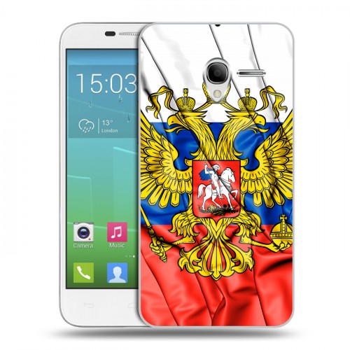 Дизайнерский силиконовый чехол для Alcatel One Touch POP 3 5 Российский флаг