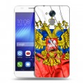 Дизайнерский пластиковый чехол для Huawei Honor 6C Российский флаг