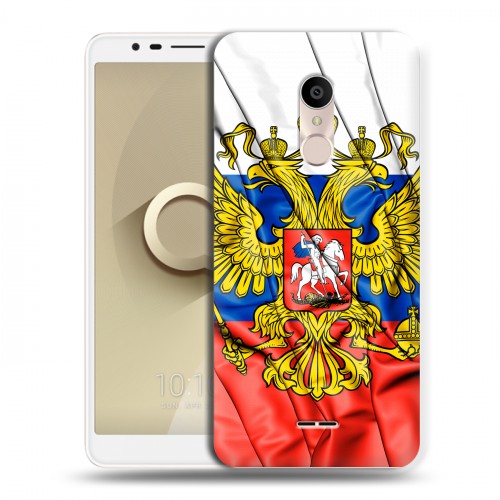 Дизайнерский силиконовый чехол для Alcatel 3C Российский флаг