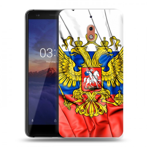 Дизайнерский силиконовый чехол для Nokia 2.1 Российский флаг