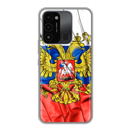 Дизайнерский пластиковый чехол для Tecno Spark Go 2022 Российский флаг