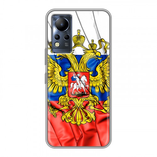 Дизайнерский силиконовый с усиленными углами чехол для Infinix Note 12 Российский флаг