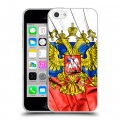 Дизайнерский пластиковый чехол для Iphone 5c Российский флаг