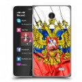 Дизайнерский пластиковый чехол для Nokia X Российский флаг