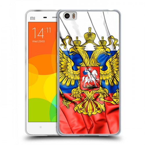 Дизайнерский пластиковый чехол для Xiaomi Mi Note Российский флаг