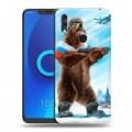 Дизайнерский силиконовый чехол для Alcatel 5V Российский флаг