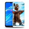 Дизайнерский пластиковый чехол для Huawei Y6 (2019) Российский флаг