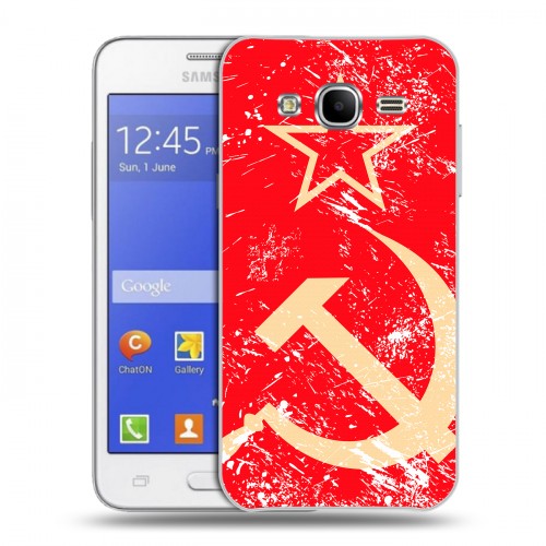 Дизайнерский силиконовый чехол для Samsung Galaxy J7 Флаг СССР 