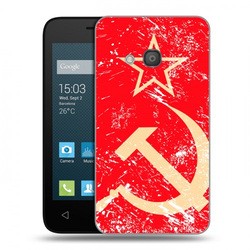 Дизайнерский силиконовый чехол для Alcatel One Touch Pixi 4 (4) Флаг СССР 