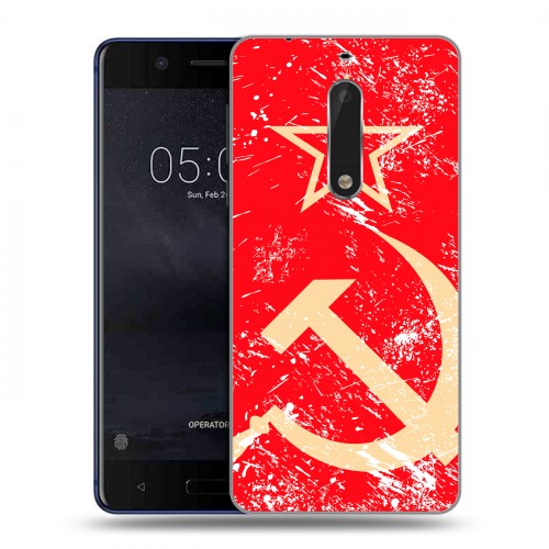 Дизайнерский пластиковый чехол для Nokia 5 Флаг СССР 