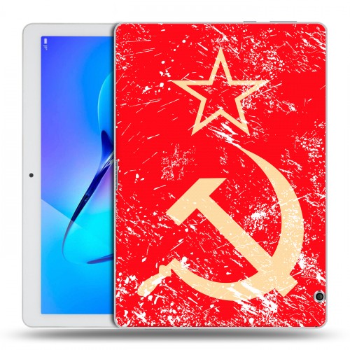 Дизайнерский силиконовый чехол для Huawei MediaPad T3 10 Флаг СССР 