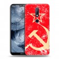 Дизайнерский пластиковый чехол для Nokia 6.1 Plus Флаг СССР 