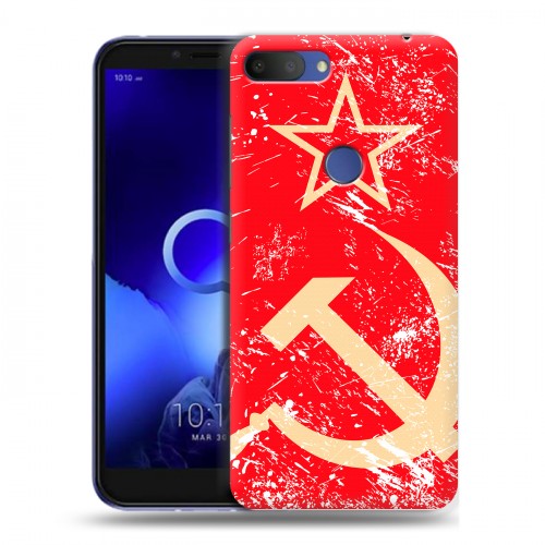 Дизайнерский пластиковый чехол для Alcatel 1S (2019) Флаг СССР 