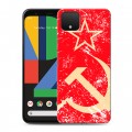 Дизайнерский пластиковый чехол для Google Pixel 4 Флаг СССР 