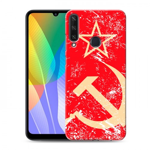 Дизайнерский пластиковый чехол для Huawei Y6p Флаг СССР 