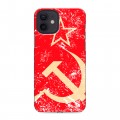 Дизайнерский силиконовый чехол для Iphone 12 Флаг СССР 