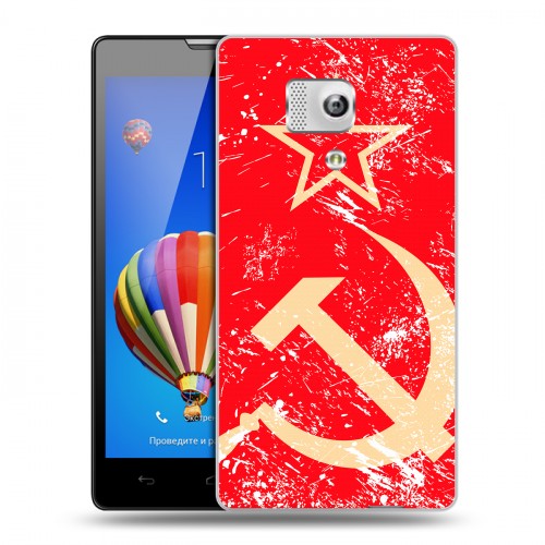 Дизайнерский пластиковый чехол для Huawei Honor 3 Флаг СССР 