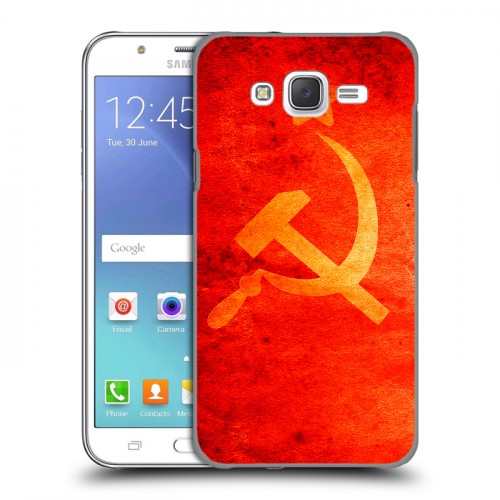 Дизайнерский пластиковый чехол для Samsung Galaxy J5 Флаг СССР 
