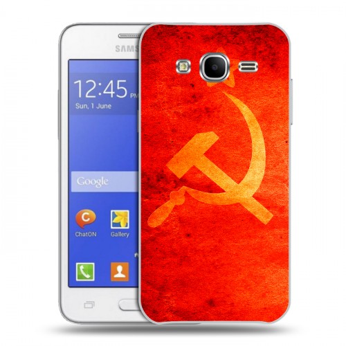 Дизайнерский пластиковый чехол для Samsung Galaxy J7 Флаг СССР 