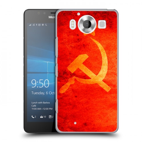 Дизайнерский пластиковый чехол для Microsoft Lumia 950 Флаг СССР 
