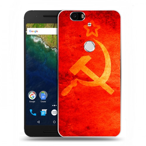 Дизайнерский силиконовый чехол для Google Huawei Nexus 6P Флаг СССР 