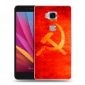 Дизайнерский силиконовый чехол для Huawei Honor 5X Флаг СССР 
